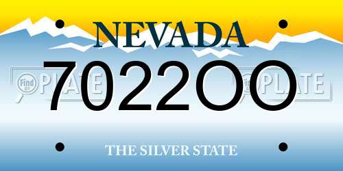 7022OO Nevada License Plate