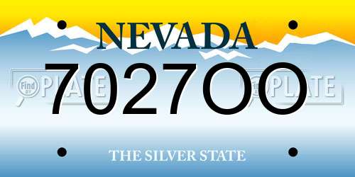 7027OO Nevada License Plate