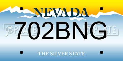 702BNG Nevada License Plate