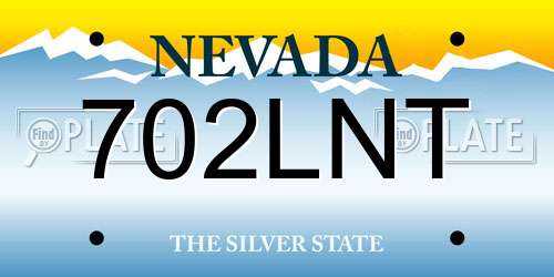 702LNT Nevada License Plate