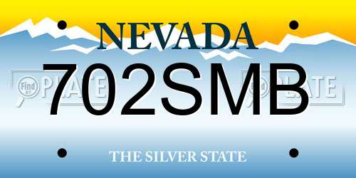 702SMB Nevada License Plate