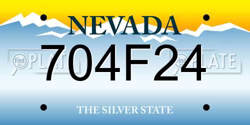 704F24 Nevada License Plate