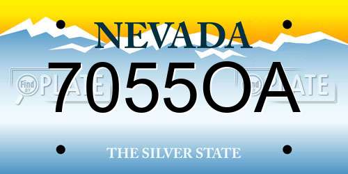 7055OA Nevada License Plate