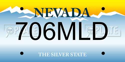 706MLD Nevada License Plate