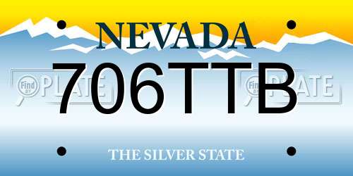 706TTB Nevada License Plate