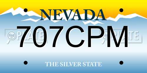 707CPM Nevada License Plate