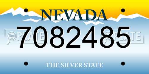 7082485 Nevada License Plate
