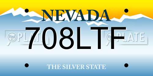 708LTF Nevada License Plate