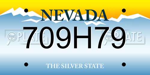 709H79 Nevada License Plate