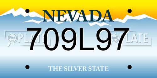 709L97 Nevada License Plate