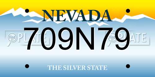 709N79 Nevada License Plate