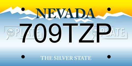 709TZP Nevada License Plate