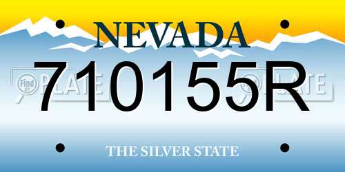 710155R Nevada License Plate
