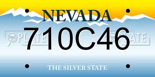 710C46 Nevada License Plate