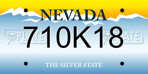 710K18 Nevada License Plate