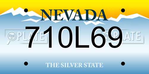 710L69 Nevada License Plate