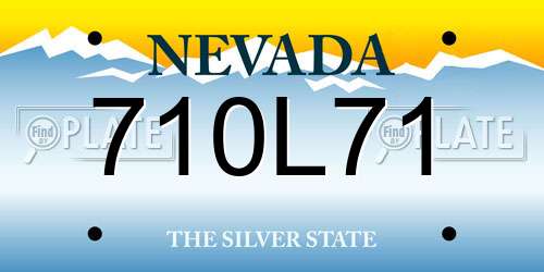 710L71 Nevada License Plate