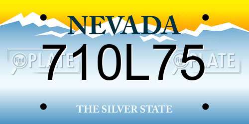 710L75 Nevada License Plate