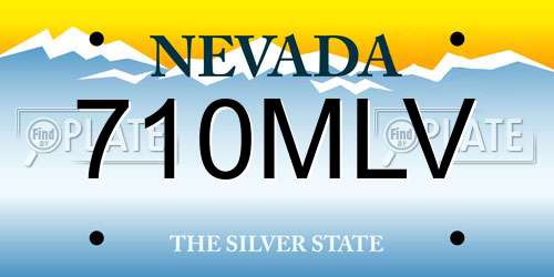 710MLV Nevada License Plate