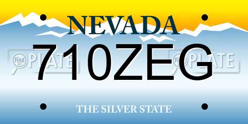 710ZEG Nevada License Plate