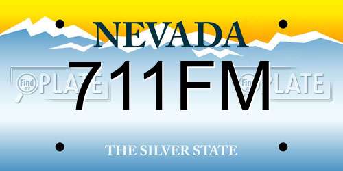 711FM Nevada License Plate