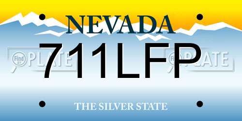 711LFP Nevada License Plate