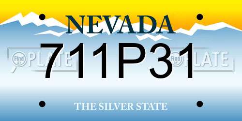 711P31 Nevada License Plate