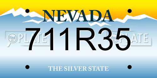 711R35 Nevada License Plate