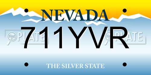 711YVR Nevada License Plate