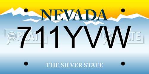 711YVW Nevada License Plate