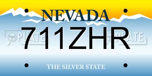 711ZHR Nevada License Plate