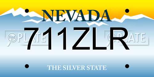 711ZLR Nevada License Plate