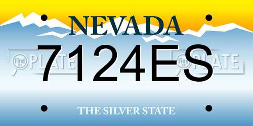 7124ES Nevada License Plate