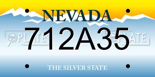 712A35 Nevada License Plate