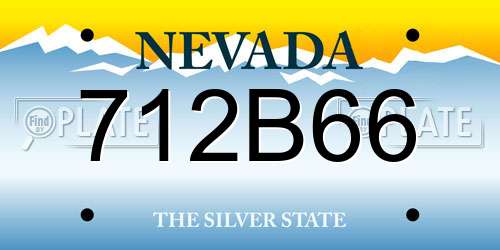712B66 Nevada License Plate