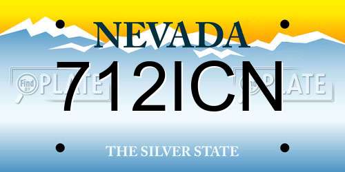 712ICN Nevada License Plate