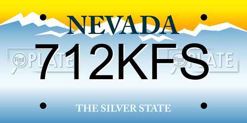 712KFS Nevada License Plate