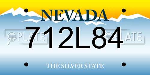 712L84 Nevada License Plate