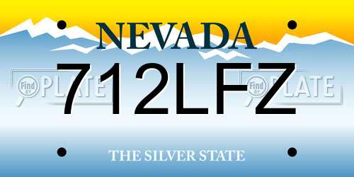 712LFZ Nevada License Plate