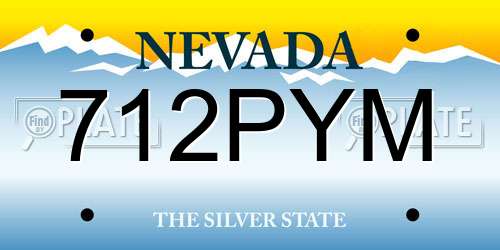712PYM Nevada License Plate