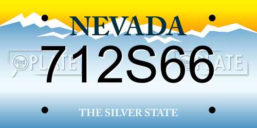 712S66 Nevada License Plate