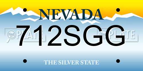 712SGG Nevada License Plate
