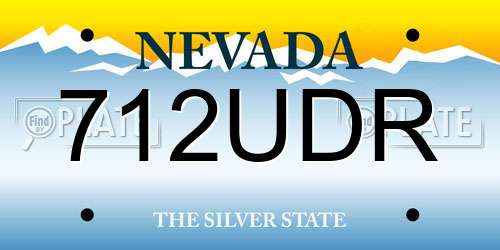 712UDR Nevada License Plate