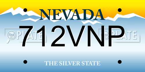 712VNP Nevada License Plate