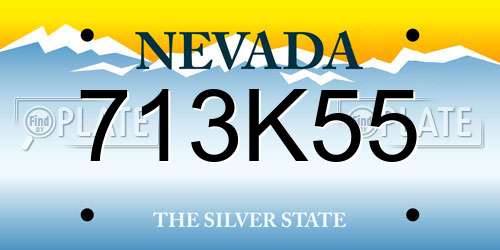 713K55 Nevada License Plate
