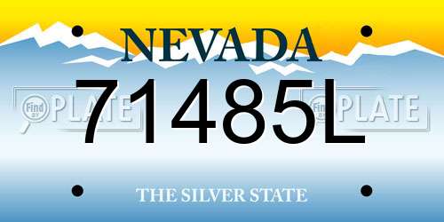71485L Nevada License Plate