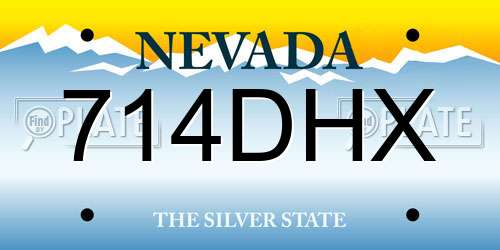 714DHX Nevada License Plate