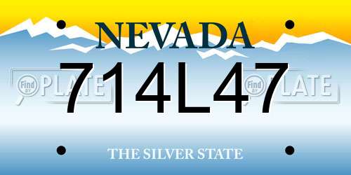 714L47 Nevada License Plate