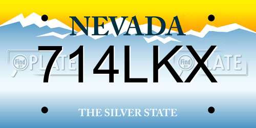 714LKX Nevada License Plate