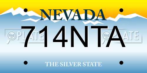 714NTA Nevada License Plate